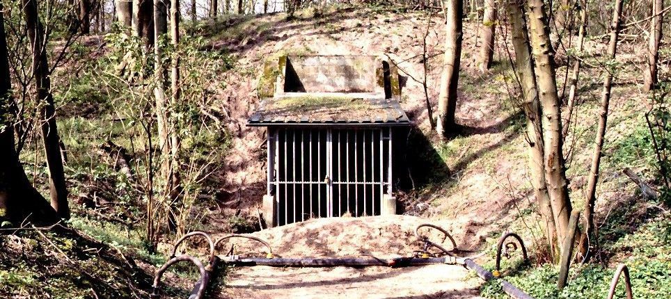Foto van de kunstbunker in de duinen van Castricum