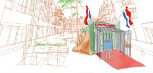 artist impression van de Pop-Up kunstbunker