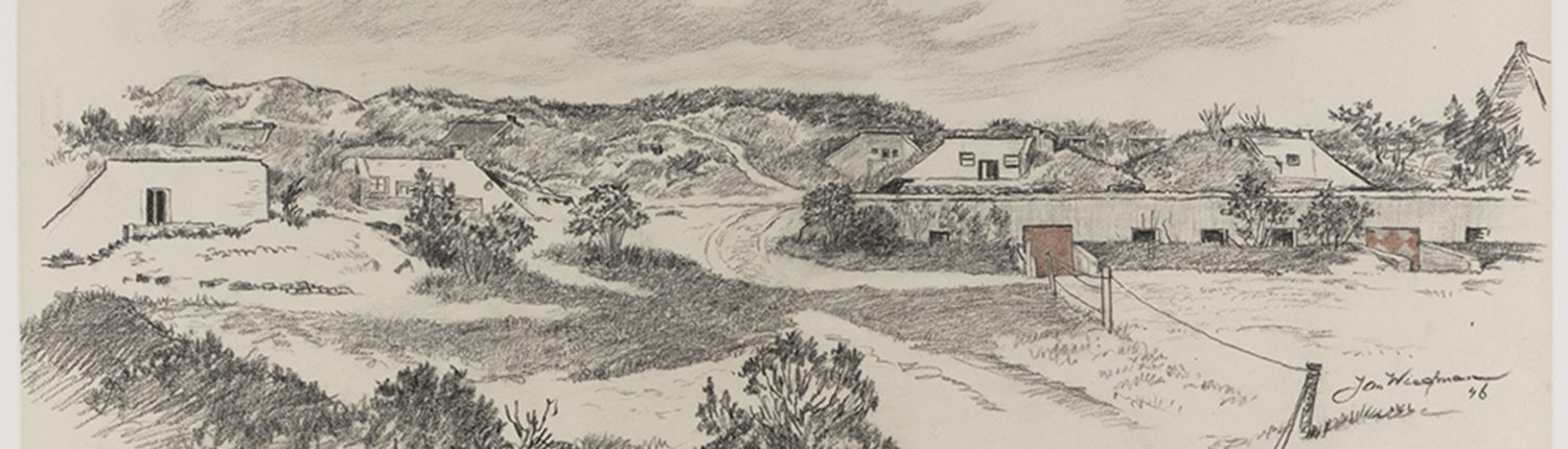 Bunkers in het Kostverlorenpark, Zandvoort, Jan Wiegman (1946) (beeldcollectie Provinciale Atlas Noord-Holland, inv.nr. 359-4448)
